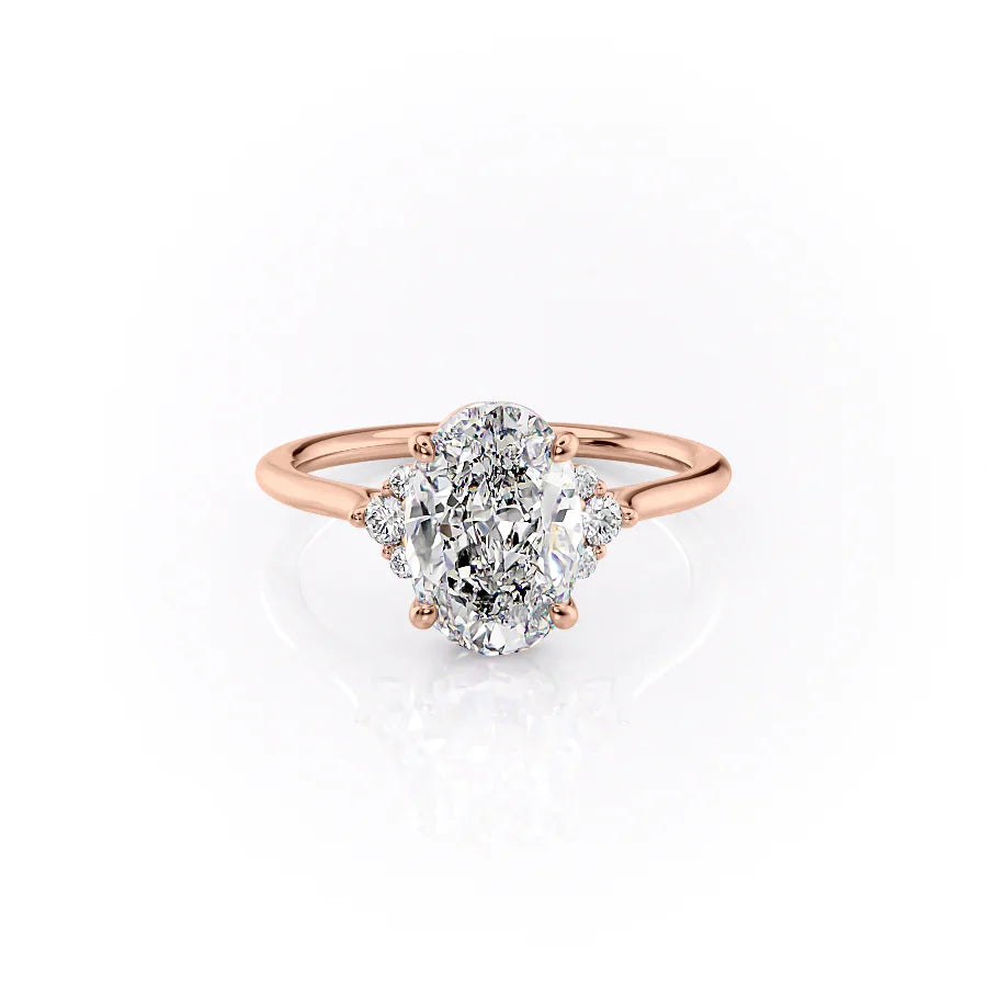The Victoria Set With A 2 Carat Oval Lab Diamond