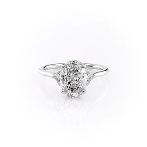 The Victoria Set With A 1 Carat Oval Lab Diamond