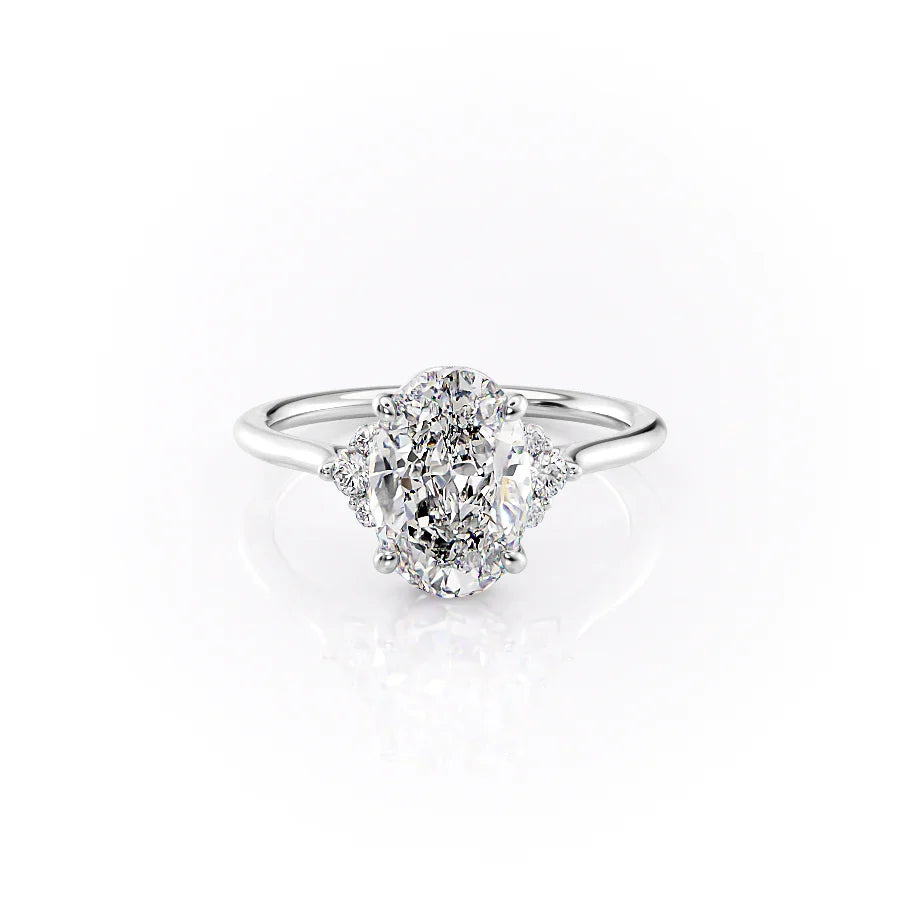 The Victoria Set With A 2.5 Carat Oval Lab Diamond