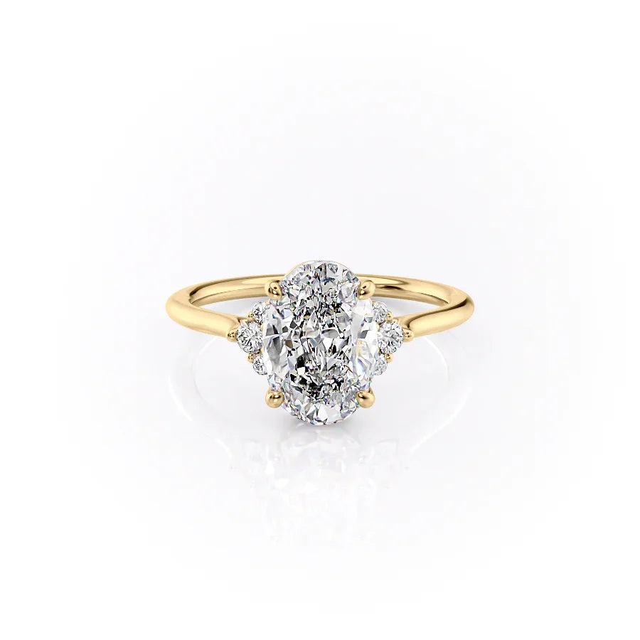 The Victoria Set With A 1.5 Carat Oval Lab Diamond