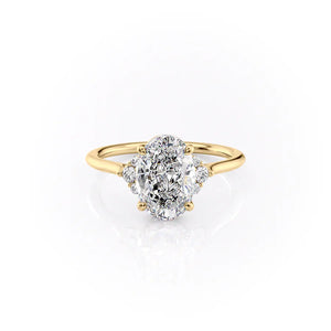 The Victoria Set With A 3 Carat Oval Lab Diamond
