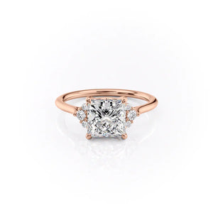 The Victoria Set With A 3.5 Carat Princess Moissanite
