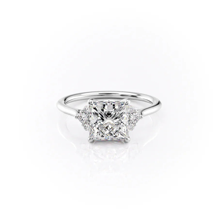 The Victoria Set With A 1 Carat Princess Lab Diamond