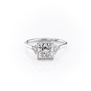 The Victoria Set With A 2.5 Carat Princess Lab Diamond