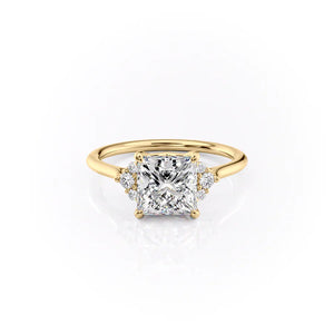 The Victoria Set With A 1 Carat Princess Lab Diamond