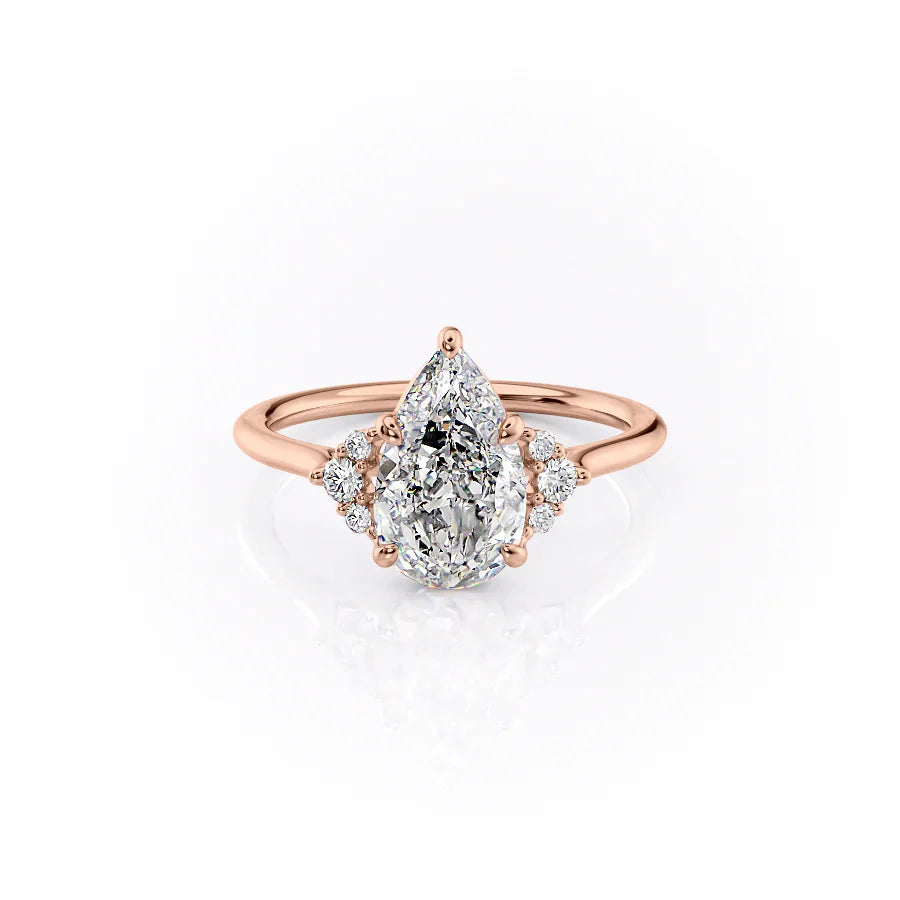 The Victoria Set With A 4.5 Carat Pear Moissanite