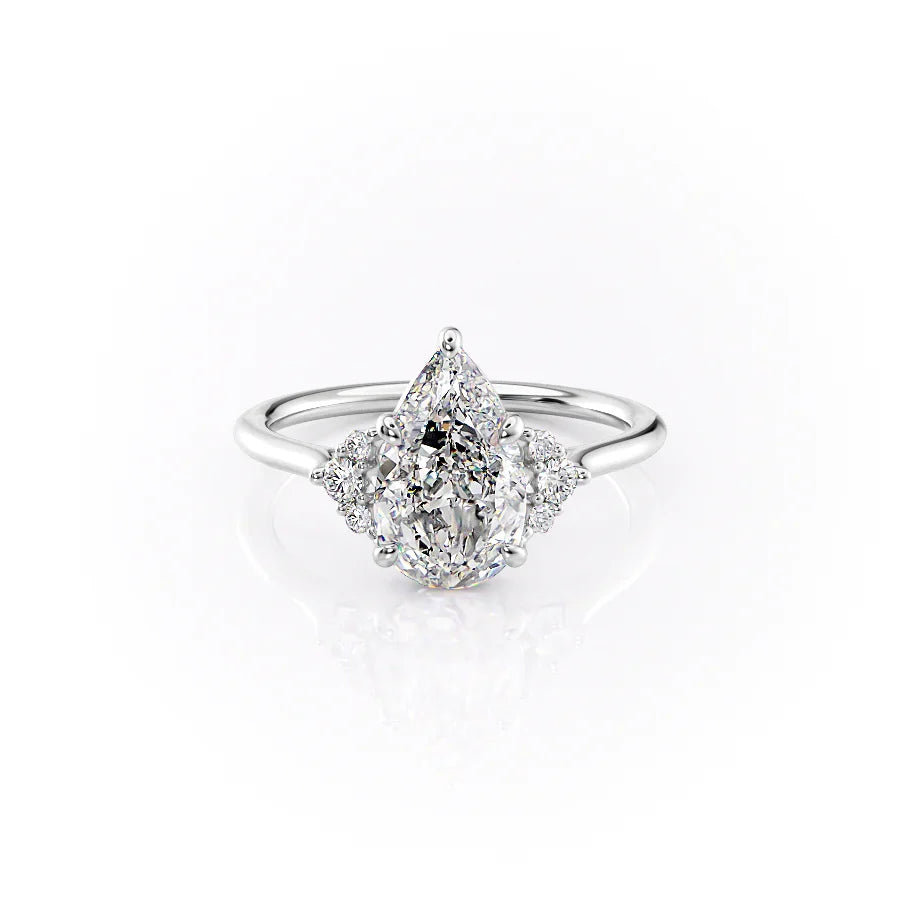 The Victoria Set With A 1.5 Carat Pear Moissanite
