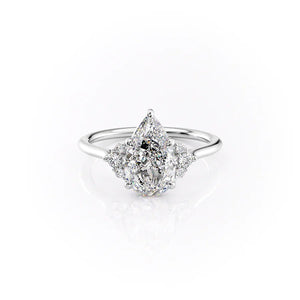 The Victoria Set With A 1.5 Carat Pear Moissanite