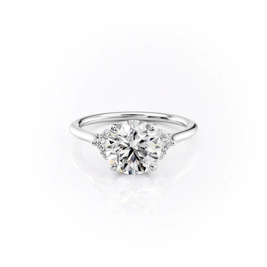 The Victoria Set With A Round Moissanite
