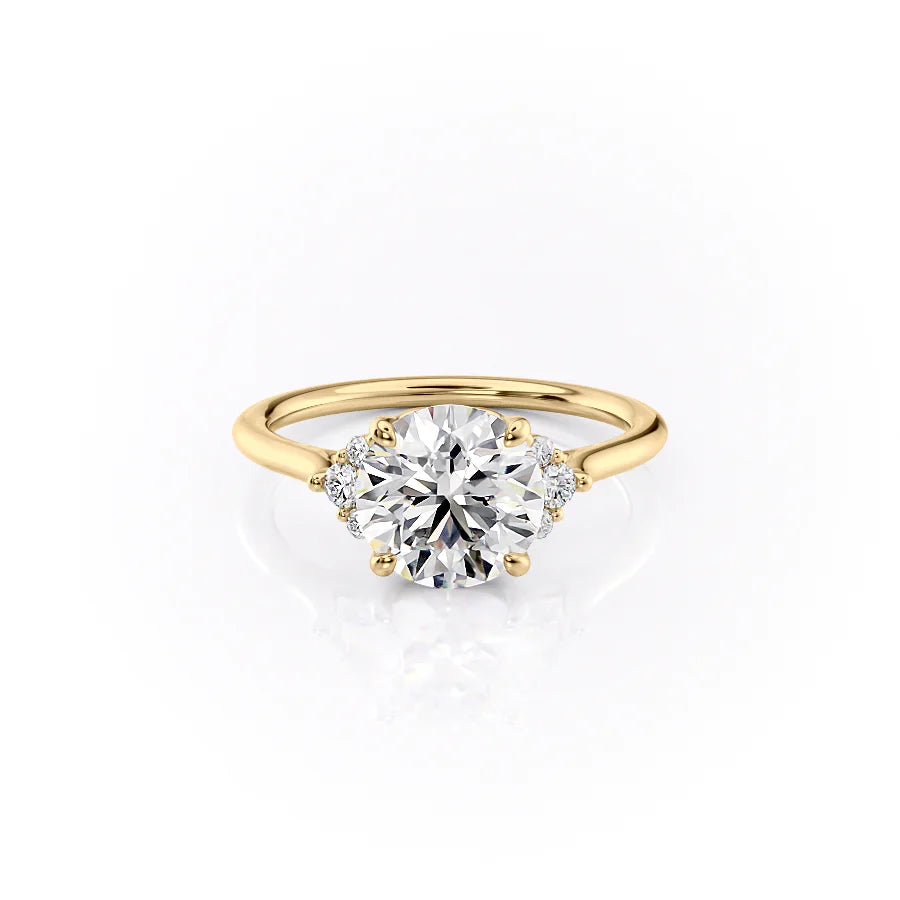 The Victoria Set With A 4.5 Carat Round Moissanite