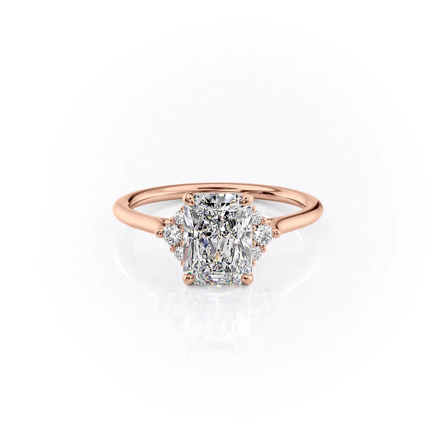 The Victoria Set With A 3 Carat Radiant Lab Diamond