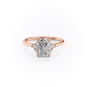 The Victoria Set With A 3 Carat Radiant Lab Diamond