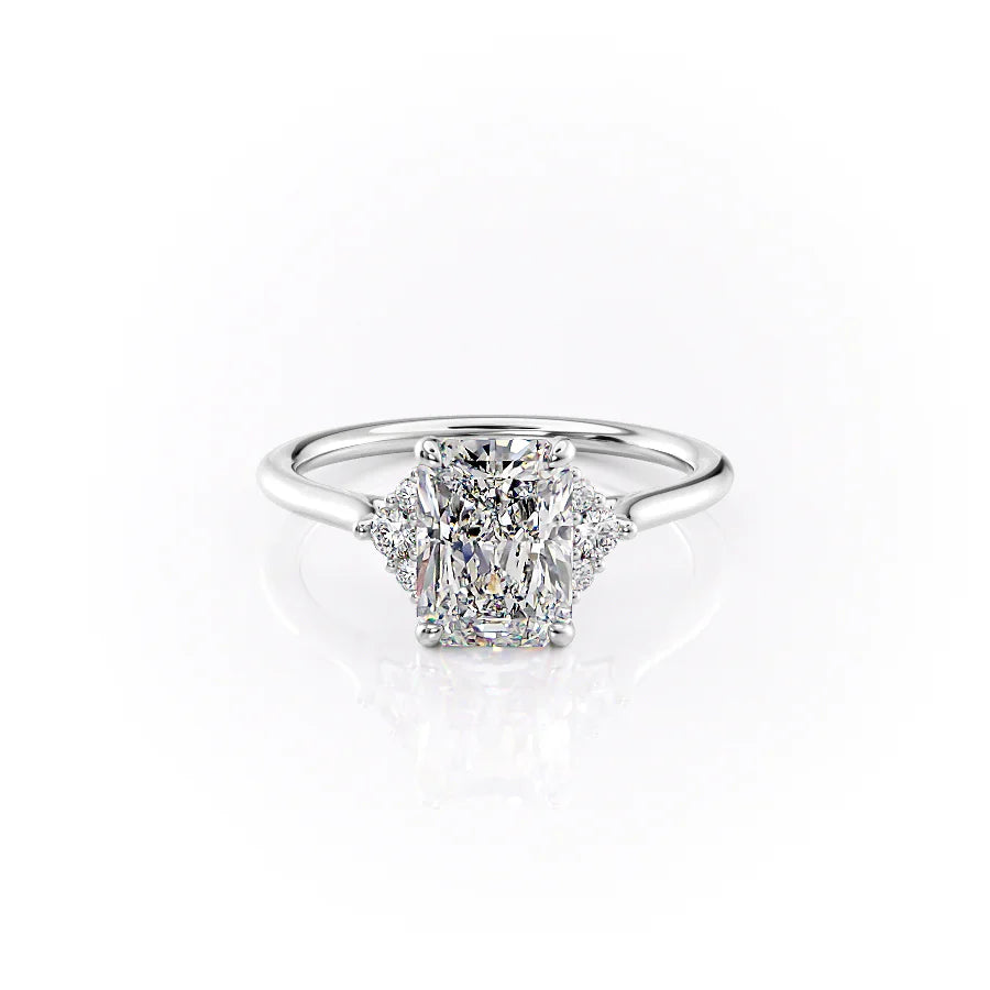 The Victoria Set With A 2.5 Carat Radiant Lab Diamond