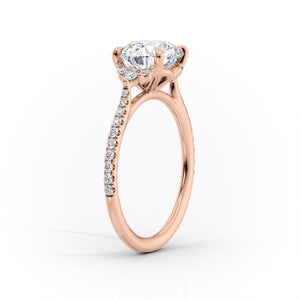The Pave Victoria Set With A 3 Carat Cushion Lab Diamond