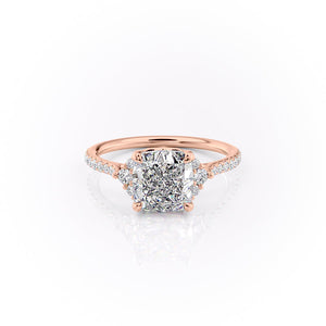 The Pave Victoria Set With A 4.5 Carat Cushion Moissanite