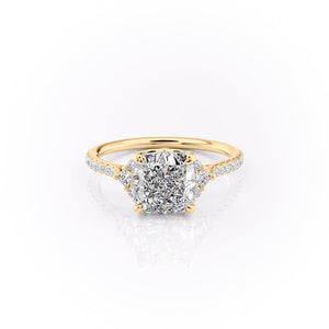 The Pave Victoria Set With A 1 Carat Cushion Lab Diamond
