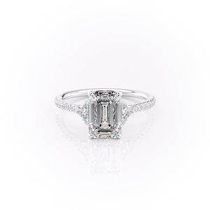 The Pave Victoria Set With A 3 Carat Emerald Lab Diamond