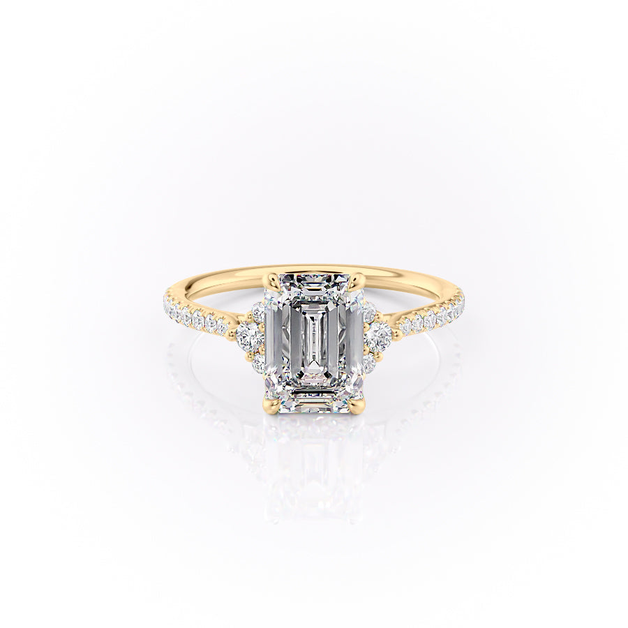 The Pave Victoria Set With A 2.5 Carat Emerald Lab Diamond