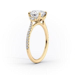 The Pave Victoria Set With A 2.5 Carat Marquise Lab Diamond