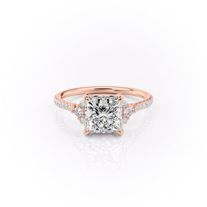 The Pave Victoria Set With A 3.5 Carat Princess Moissanite