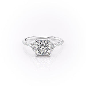 The Pave Victoria Set With A 3 Carat Princess Lab Diamond