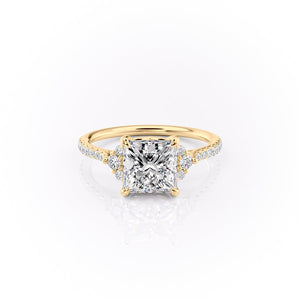 The Pave Victoria Set With A 2.5 Carat Princess Moissanite