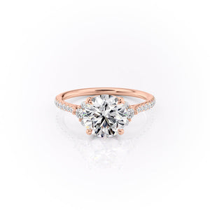 The Pave Victoria Set With A 1 Carat Round Lab Diamond