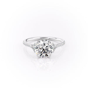 The Pave Victoria Set With A 1 Carat Round Lab Diamond