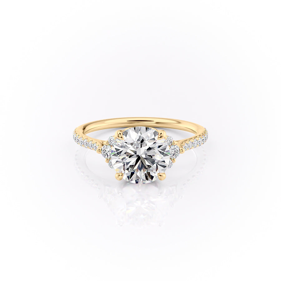 The Pave Victoria Set With A 1 Carat Round Lab Diamond