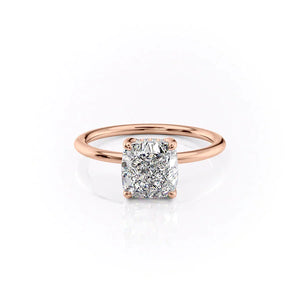 The Sarah Set With A 2.5 Carat Cushion Moissanite