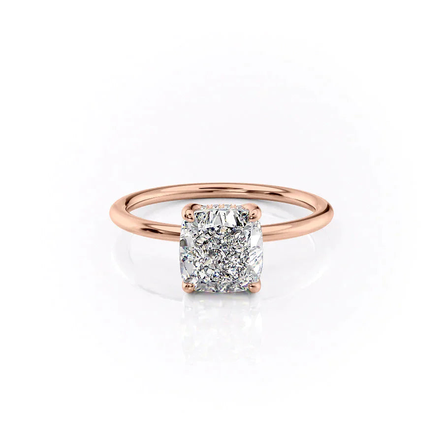 The Sarah Set With A 2 Carat Cushion Lab Diamond