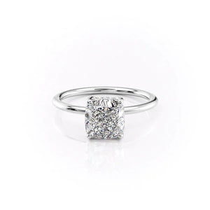 The Sarah Set With A 3.5 Carat Cushion Moissanite