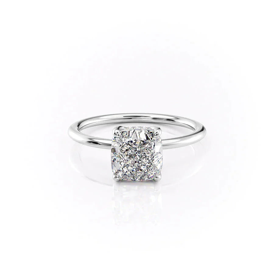 The Sarah Set With A 2 Carat Cushion Lab Diamond