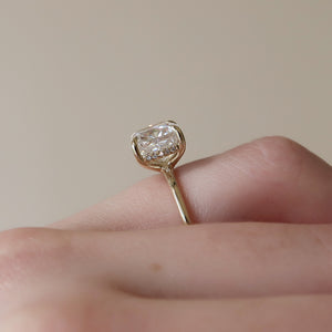 The Sarah Set With A 1.5 Carat Cushion Lab Diamond