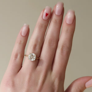 The Sarah Set With A 1.5 Carat Cushion Lab Diamond