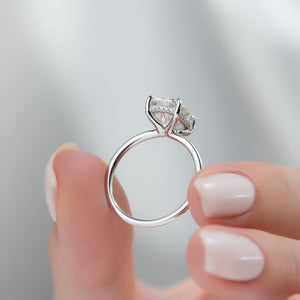 The Sarah Set With A 2 Carat Elongated Cushion Lab Diamond