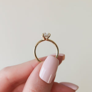 The Sarah Set With A 3 Carat Elongated Cushion Lab Diamond