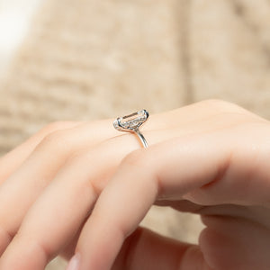 The Sarah Set With A 1.5 Carat Emerald Lab Diamond