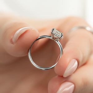 The Sarah Set With A 1.5 Carat Emerald Lab Diamond
