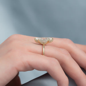 The Sarah Set With A 2.5 Carat Marquise Lab Diamond