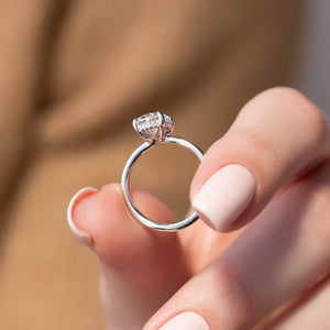 The Sarah Set With A 1.5 Carat Oval Lab Diamond