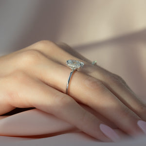 The Sarah Set With A 1.5 Carat Oval Lab Diamond