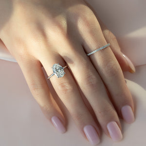 The Sarah Set With A 1.5 Carat Oval Lab Diamond