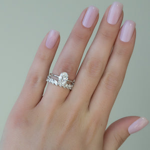 The Sarah Set With A 1.5 Carat Oval Lab Diamond