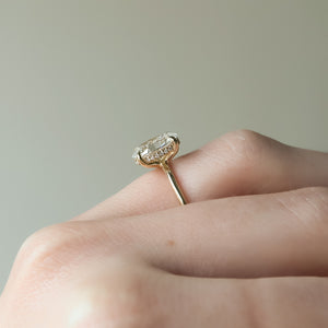 The Sarah Set With A 2.5 Carat Oval Lab Diamond