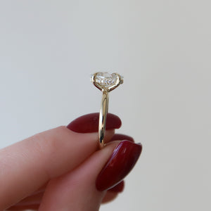 The Sarah Set With A 2.5 Carat Oval Lab Diamond