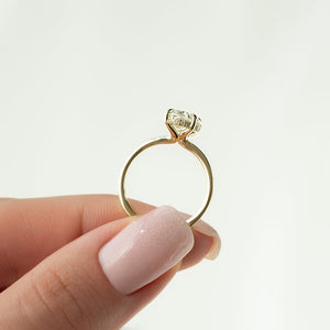 The Sarah Set With A 2.5 Carat Oval Lab Diamond
