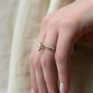 The Sarah Set With A 2.5 Carat Oval Lab Diamond