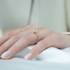 The Sarah Set With A 2.5 Carat Oval Lab Diamond
