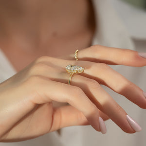 The Sarah Set With A 1 Carat Pear Lab Diamond